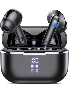 Wireless Active Noise Cancelling Earbuds, HiFi Sound, 60H Playtime, Bluetooth